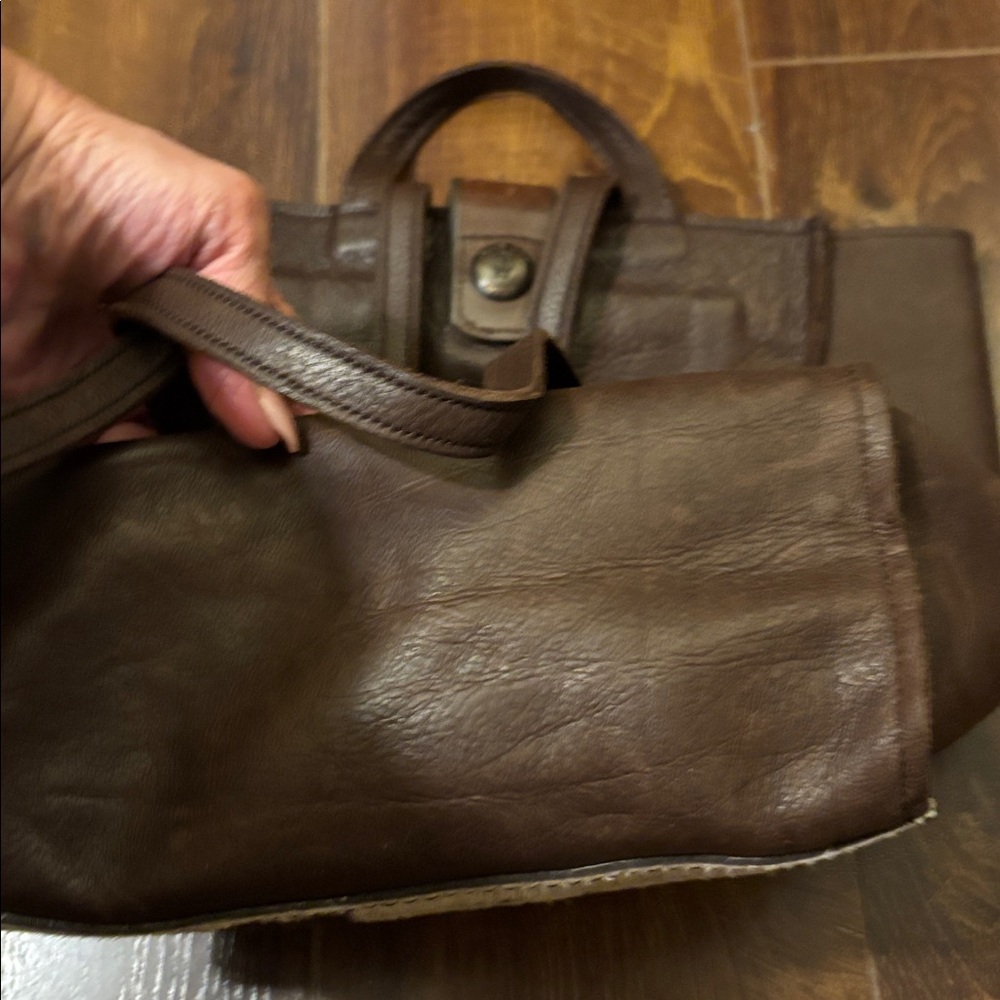McFadin Made in Texas Cowhide Leather Purse/ Tote Bag. Stacie & Laurie McFadin. - Picture 6 of 12